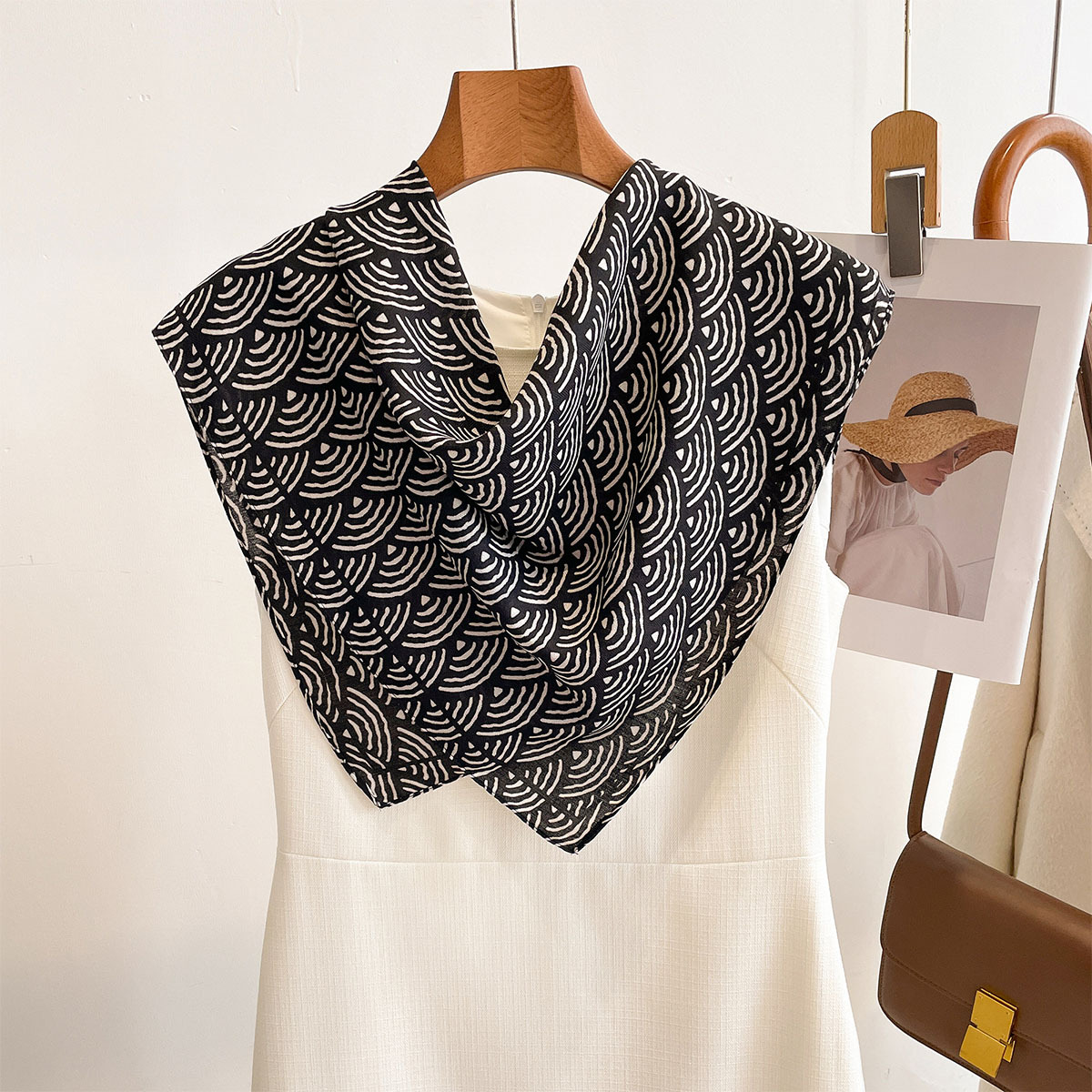 Bandana Cotton - 68cm Neuer Frühlings-Baumwollschal für Damen, Strand-Hijab,