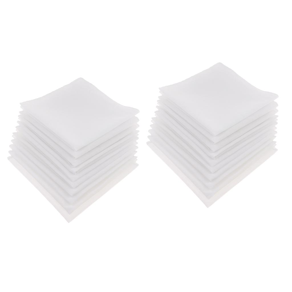 Handkerchief Cotton Men - Set aus weißen Baumwolltaschentüchern, einfarbig, vielseitig