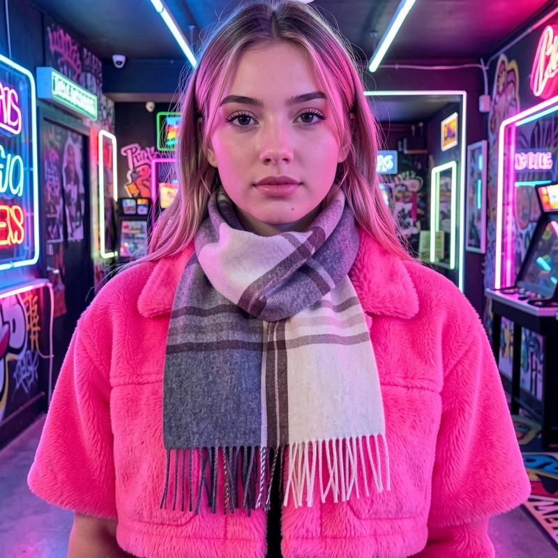 Infinity Scarf Knit - Halswärmer, verdickt, mit Melangeffekt, für den