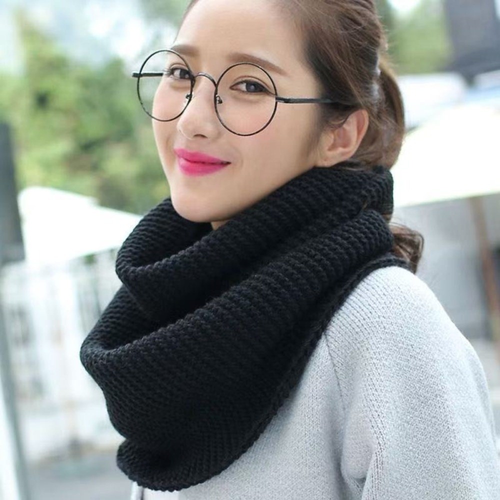 Wärmender, einfarbiger Infinit – Infinity Scarf Knit Bewertung und Preis