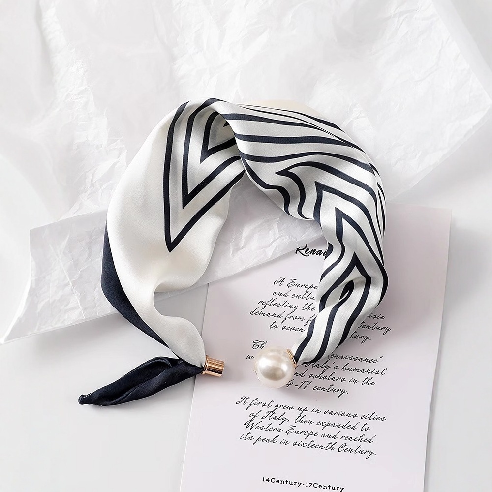 Damen Neuer Seidenschal mit Pe – Ascot Neck Scarf Bewertung und Preis